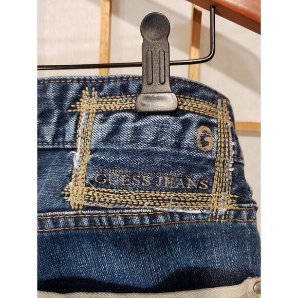 Guess Falcon Boot Cut Butterfly Jean 31 Distressed Wash Embroidered - Picture 11 of 16